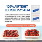 (Pack of 3) LOCK & LOCK Airtight Rectangular Tall Food Storage Container 43.96-oz / 5.49-cup
