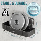 TAILI Shower Caddy Suction Cup, Heavy Duty Shower Organizer for Bathroom, Removable Shelves for Inside Shower, Wall Mounted Aluminum Storage for Bathroom Holder, Dark Gray - style: 1 × Dark Grey