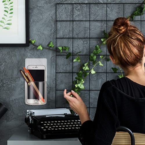 4 PCS Remote Control Holder, Wall Mount Self-Adhesive Transparent Media Organizer Universal No Drilling Storage Box Clear Remote Holder for Bedroom, Table, Nightstand