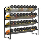 Simple Trending 2 Pack 4 Tier Spice Rack Organizer,Stackable Kitchen Counter Shelves,for Cabinet,Countertop,Pantry, Door or Wall Mount, Metal Mesh,Jars not Included, Black