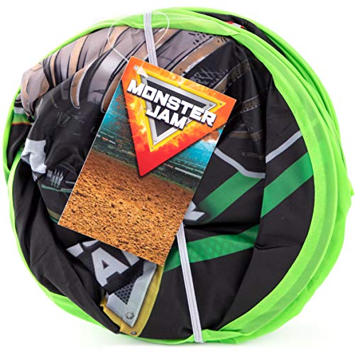Jay Franco Monster Jam Grave Digger Pop Up Hamper - Mesh Laundry Basket/Bag with Durable Handles - color: Monster Jam - Grave Digger