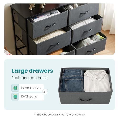 OLIXIS 6 Drawers Storage Organizers Units, Closet Organizers and Storage for Clothes, Fabric Storage Drawer TV Stand for Living Room, Chest of Dresser in 31.5" D x 11.8" W x 31.5" H, Grey - color: Grey, size: 31.5"D x 11.8"W x 31.5"H (6 Drawers)