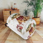 Christmas Highland Cow Laundry Basket Cute Animal Foldable Laundry Hamper with Handles Clothes Storage Bin for Household Bedroom Bathroom Dorms 17.3"x13.6" - color: Christmas Highland Cow