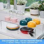 Tomorotec Space-Saving Stainless Steel Storage Rack, 12.8-22.8 in, Silver, Easy to Install, Versatile Design - color: Silver-1Pcs