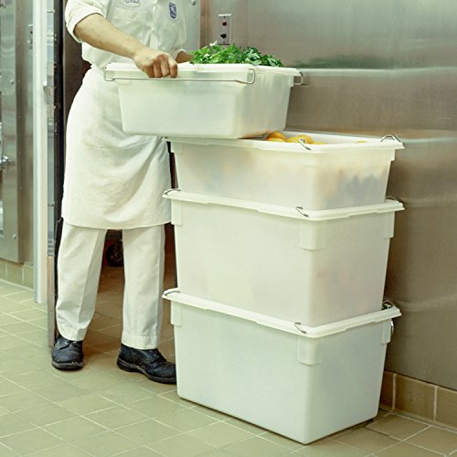 Rubbermaid Commercial Products Food Storage Box/Tote for Restaurant/Kitchen/Cafeteria, 12.5 Gallon, White - color: White, size: 12.5 Gal, style: Container
