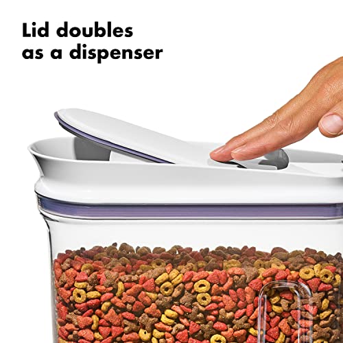 OXO Good Grips Pet Food Dispenser - 4.5 Qt/4.25 L |Ideal for up to 4lbs of Dog Food or 3.5lbs of Cat Food | Airtight Dog and Cat Food Storage Container | BPA Free - size: Pet POP 4.5 Qt