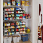 JKsmart 4-Tier Can Rack Organizer for Pantry, Adjustable Can Storage Holder for Various Ounces of Canned food Soda Drinks, Can Dispenser Holds Up to 48 Cans for Cupboard Cabinet - size: 4 Tier - 1Pack