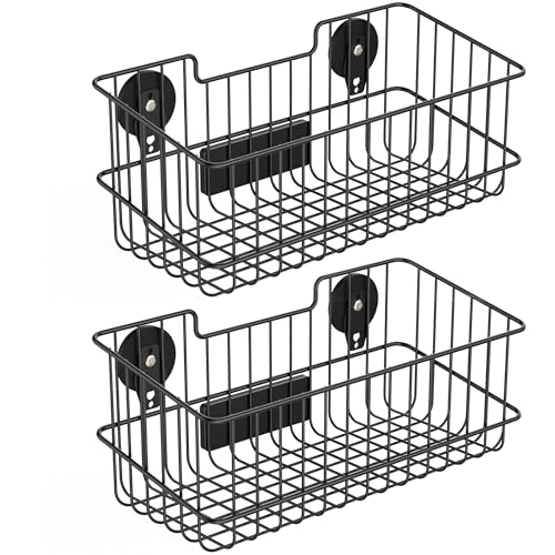 ULIBERMAGNET Magnetic Baskets, Large Capacity Metal Wire Mesh Basket Holder Organizer for Sundry Tool Storage, Magnetic Shelf for Garage, Laundry, Kitchen, Workshop, Cabinet(2 Pack) - style: Metal Magnetic Baskets