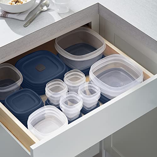 Rubbermaid EasyFindLids Food Storage Containers in Special-Edition Insignia Blue, 42 Piece - color: Blue, size: Assorted Sizes (42-Piece)