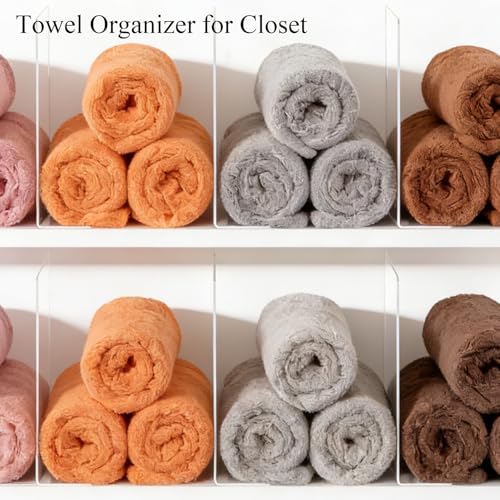 Shelf Dividers for Closet Organization: 10" Tall x 12" Deep Acrylic Closet Shelf Dividers for Clothes Sweater Purse - Clear Organizers and Storage Separators for Home Space Saver Enthusiasts - size: 10"Tall x 12"Deep