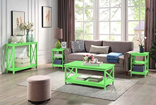 Convenience Concepts Oxford Console Table 39.5" - Sofa Table with Storage Shelf, Transitional Entryway Hall Table for Living Room and Bedroom, Display Foyer Table, Lime Green - color: Lime