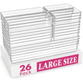 Criusia Large Drawer Organizer Bins 26 Pack | Complete 5 Size Clear Plastic Kitchen Drawer Organizers for Utensils | Bathroom Drawer Organizer Trays | Versatile for Makeup Office Organization - size: 26 Pack