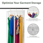 Clear Garment Bag, 54" Hanging Zippered Closet Organizer with Metal Frame – Protects Dresses, Suits & Jackets from Dust and Moisture - size: 54" Long