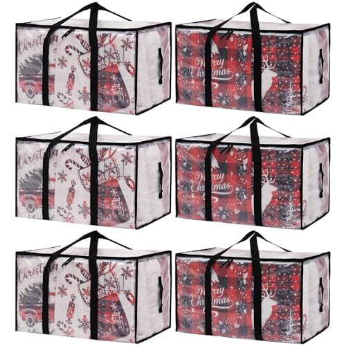 Moving Bags Heavy Duty Extra Large, Alternative for Moving Boxes & Moving Supplies,Clear Storage Bins with Lids, Plastic Packing Tote, Storage Bags for Clothes with Handles & Zippers(Clear, 6 Pack) - color: Clear, size: 6 Pack