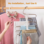 Kalimdor Pants Hangers 2 Pack Space Saving Metal Closet Organizer,Clothes Pants Hangers,Anti-Slip Design,Closet Organizers and Storage for Pants Jeans Skirts Scarf Legging - size: 2 Pack