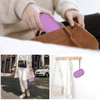 Portable 2 in 1 Contact Lens Case and Glasses Case, Traveling Contact Cases Bag Box Holder with Soak Storage Kit Included Built-in Mirror, Tweezer, Contact Lens Solution Bottle and Hand Strap-Purple - color: Purple