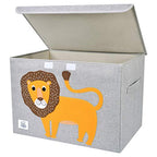 CLCROBD Foldable Large Kids Toy Chest with Flip-Top Lid, Collapsible Fabric Animal Toy Storage Organizer/Bin/Box/Basket/Trunk for Toddler, Children and Baby Nursery (Lion) - color: Lion