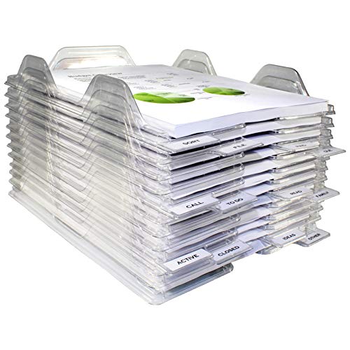 File Organizers - Letter Size, Stackable Trays for Desk - for Office Files, Mail, Documents - 48 Pack - size: 48 Pack