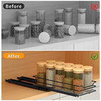BOIVSHI Pull Out Spice Rack Organizer for Cabinet, Heavy Duty Slide Out Spice Rack Organizer for Kitchen Cabinets and Pantry, Fits Spices, Sauces, Canned Food (4.5''Wx10.5''Dx2.5''H) - size: 1 Tier,4.5''Wx10.5''Dx2.5''H