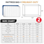 2 PK 4Mil Queen Mattress Bags for Moving – Heavy Duty Plastic Cover for Storage & Disposal, Waterproof & Tear-Resistant Moving Supplies - size: Queen/Full,2 Pack, style: Heavy-Duty Protection (4 Mil Thick)