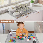BALEINE 34''×22'' Under Sink Mat, Waterproof Food Grade Silicone Undersink Mat, Cabinet Shelf Drip Tray, Under Sink Liner for Kitchen, Bathroom (Grey) - color: Gray