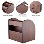 Siveit Wooden Desktop Organizer with Drawer, Multifunctional Office Supply Storage - Remote Control Caddy Holder