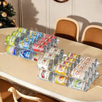 Jsyrjing Can Organizer for Pantry, Modular 2-Tier Can Dispenser with Flexible Combination Design, Clear Extra-Thick Durable 2-Pack Storage Rack for 48 Cans, Stackable for Cabinet, Fridge, Countertop - size: 3*2