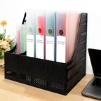 4 Packs A4 Paper Storage Boxes, 8.5 x 11 Plastic Portable Project Case for US Letter Size, Multi-Purpose Thick Scrapbook Storage Box for Office - size: 12.59 x 9.45 x 2 inches