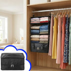 4 Shelve Portable Hanging Travel Shelves, Suitcase Organizer, Carry on Closet Luggage Organizers, Travel Bags Organizer for Luggage Compression Foldable and Hangable for Carry on Suitcase