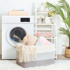 MINTWOOD Design 22in Extra Large Blanket Basket Holder Living Room, Rectangle Rope Woven Storage Basket with Handles for Laundry, Pool Towels, and Shoes, Dog Toy Organizer Bin Box, 3-Tone Light Gray - color: 3-Tone Light Gray
