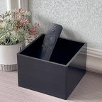 Remote Control Holder, TV Remote Organizer Caddy for Table, Acrylic Remote Storage Box, Black