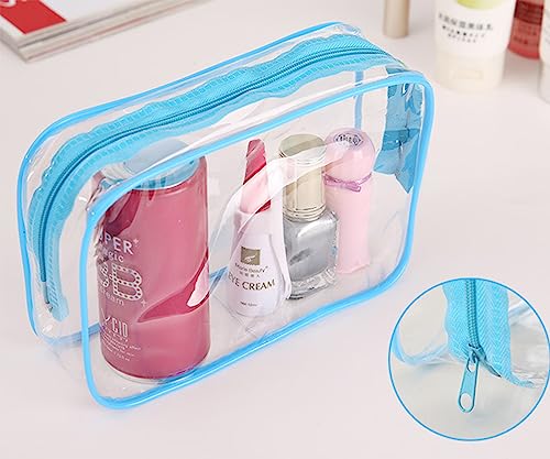 20 Packs Clear Cosmetics Bags for Women Men Waterproof Toiletry Bags PVC Makeup Bags Organizer Case with Zipper for Travel Bathroom (20PCS -8Colors) - color: 20PCS -8Colors