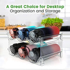 spospo Water Bottle Organizer for Cabinet, 3 Pack Water Bottle Organization and Storage Shelf, Plastic Water Bottle Holder Rack for Fridge, Kitchen, Desktop - size: 3 Pack