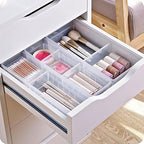 Chris.W Desk Drawer Organizer Tray with Adjustable Dividers, Multi-Drawers for Makeups, Utensil, Pens, Flatware and Junks - Set of 4 (2 Large + 2 Small),13.8 Inch Length - size: Large(2L + 2S)