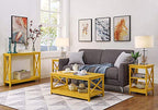 Convenience Concepts Oxford Console Table 39.5" - Sofa Table with Storage Shelf, Transitional Entryway Hall Table for Living Room and Bedroom, Display Foyer Table, Yellow - color: Yellow