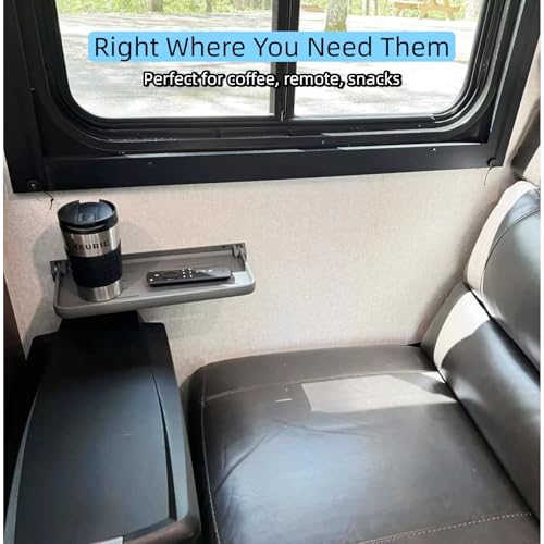 RV Aluminum Foldable Shelf - Wall-Mounted Folding RV Shelves - Compact Camper Trailer Accessories & Space-Saver 12.2x5.5 Inch - size: 1 Pack