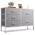 WLIVE Dresser for Bedroom with 5 Drawers, Wide Bedroom Dressers with Drawer Organizers, Chest of Drawers, Fabric Dresser for Living Room, Closet, Hallway, Light Grey - color: Light Grey