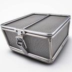 Carligo Ultrasonic Cleaner Baskets for Small Parts, Mini Mesh Basket for Steam Jewelry Cleaner Ultrasonic Machine, Stainless Steel Mesh Ball for Sonic Jewelry Cleaner Solution （4" x 4" x 2"） - size: 4" x 4" x 2"