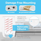 TotalMount Hole-Free Remote Holder – Eliminates Need to Drill Holes in Your Wall (White Remote Control Holder, Quantity 1) - color: White