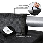 2 Pack Hanging Closet Organizer, 4-Shelf Hanging Shelves with Side Pocket, Black - color: Black, size: 4 Shelves