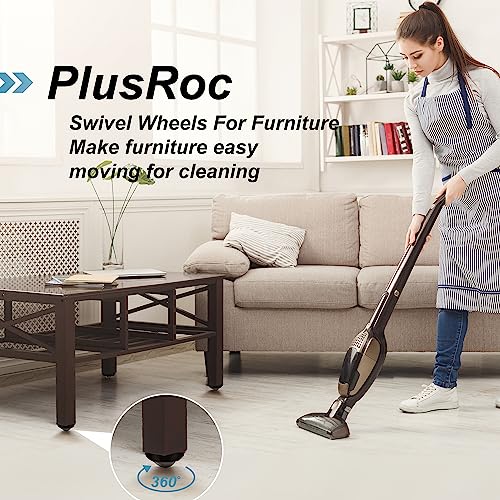 PlusRoc 16 Pack 1 Inch Self Adhesive Caster Wheels for Furniture Mop Bucket, Load Capacity 28 LBS Per Wheel, Low Profile Swivel Wheels for Small Appliance Storage Bins - style: Steel Ball