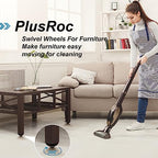 PlusRoc 16 Pack 1 Inch Self Adhesive Caster Wheels for Furniture Mop Bucket, Load Capacity 28 LBS Per Wheel, Low Profile Swivel Wheels for Small Appliance Storage Bins - style: Steel Ball