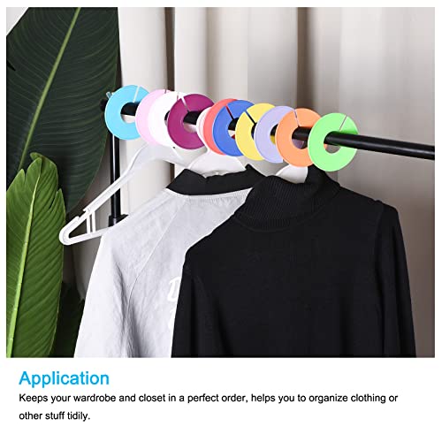 PATIKIL Clothes Dividers 20 Pack Blank Clothing Rack Size Sorting Reusable Wardrobe Round Hanger Separator, Black - color: Black