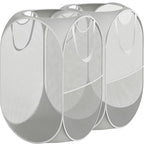 Simple Houseware Mesh Pop-Up Laundry Hamper Basket With Side Pocket, Gray - 2 Pack - color: Gray, size: 2 Pack