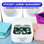 Skywin Laundry Pod Container with Slide Lid, 15 x 8.7 x 4.5 In, Holds 11 Pounds OR 120-150 Pods, White with Print - color: White with Print, size: 1 Pack
