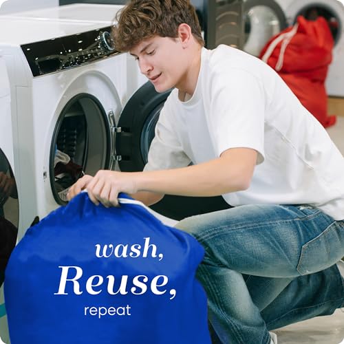 Handy Laundry Extra Large Heavy Duty Laundry Bag – 30" x 40" Durable Nylon, Locking Drawstring Closure, Machine Washable, Fits Laundry Basket, Travel & Dorm Dirty Clothes Organizer, Royal Blue - color: Royal Blue, size: 30" x 40"