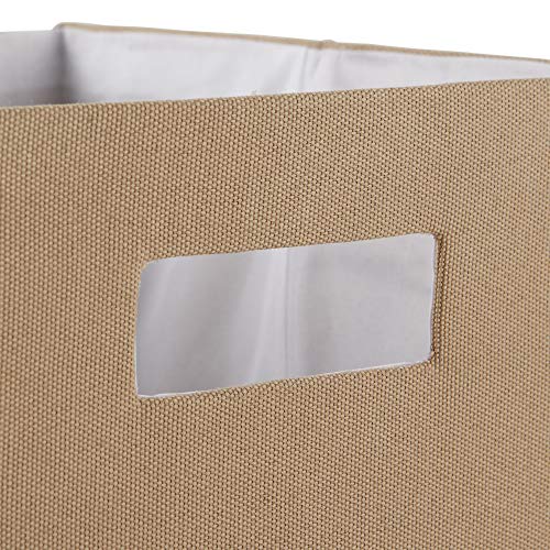 DII Collapsible Polyester Storage Cube, Solid, Lightweight and Durable, Small Square, 11x11x11, Stone - color: Stone, size: Small Square, 11x11x11"