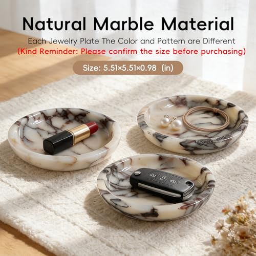 Jewelry Tray,5.5"x5.5" Marble Jewelry Tray for Entryway Table,Countertop Bathroom, Kitchen Dresser,Marble Tray,Waiting for Storage of Small Trinket,Home Decor Organizer - color: A2