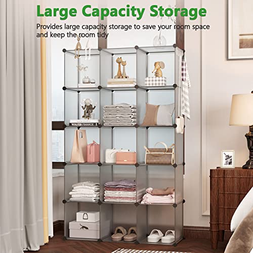 C&AHOME Plastic 16-Cube Grey UPCS16G - color: Grey