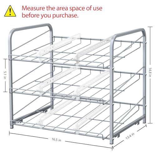 BTY Can Organizer for Pantry Stackable 2 Pack, Can Storage Organizer Rack Stacking Can Dispensers Small Space Holds up to 36 Cans for Pantry, Kitchen, Cabinet- Silver - color: Silver